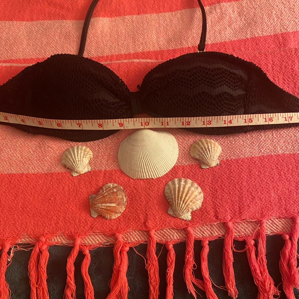 Black Womens Bikini Top - Classic Bandeau Swim Top